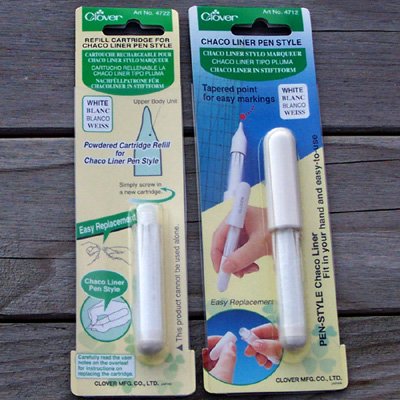 White Chaco Liner Pen Style and Refill for fabric easy marking