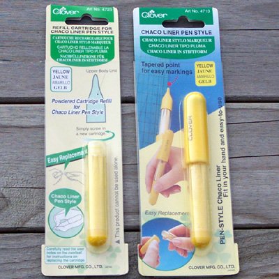 Yellow Chaco Liner Pen Style and Refill for fabric easy marking q1