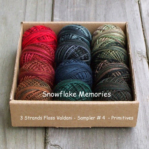 3 Strands Floss Valdani Sampler set 4 Primitives 12x29yd balls Free Shipping US CA q1