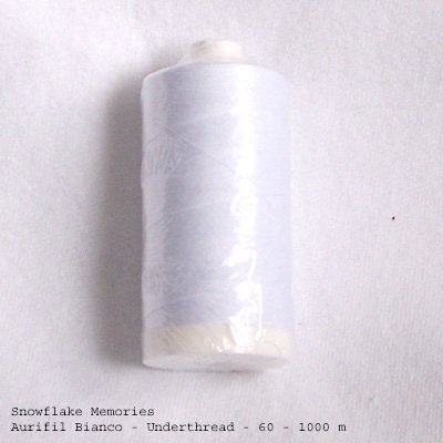 Aurifil bobbin thread underthread white 60 wt 1000 meter q1
