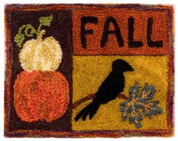 Fall Harvest pattern for Punchneedle Embroidery by Charlotte Dudney q1