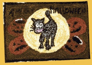 Merry Halloween pattern for Punchneedle Embroidery by Hooked On Rugs q2