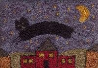 Cats Can Fly pattern for Punchneedle Embroidery by Amy Comte q1