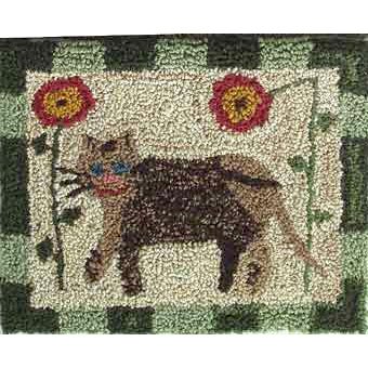 Whiskers the Cat pattern for Punchneedle Embroidery by Hooked On Rugs q1