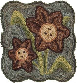 Day Lily pattern for Punchneedle Embroidery by Hooked On Rugs q1
