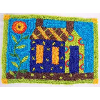 Quilt House pattern for Punchneedle Embroidery by Hooked On Rugs q3