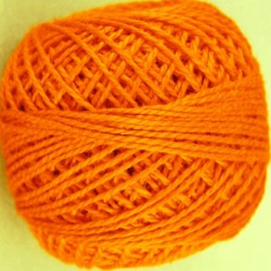 72 Peach Orange Pearl Cotton size 8 Valdani Solid color q2