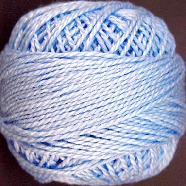 205 Soft Sky Blue Pearl Cotton size 8 Valdani Solid color q6