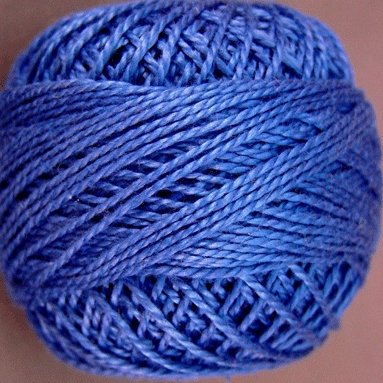 210 Sapphire Pearl Cotton size 8 Valdani Solid color q1