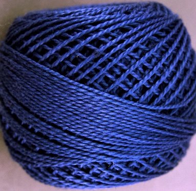 105 Luminous Rich Navy Pearl Cotton size 8 Valdani Solid color q4