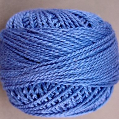 104 Deep Blue Pearl Cotton size 8 Valdani Solid color q6
