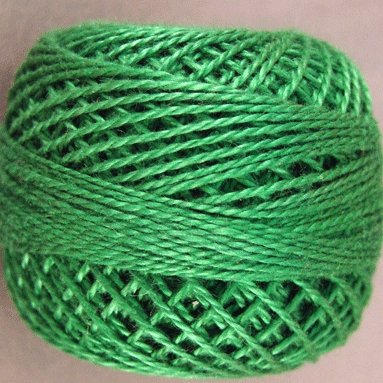 25 Christmas Green Pearl Cotton size 8 Valdani Solid color q3