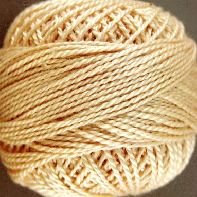 146 Luminous Light Beige Pearl Cotton size 8 Valdani Solid color q6