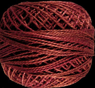O503 - Garnets - Pearl Cotton size 8 - Valdani Overdyed 0503 q6