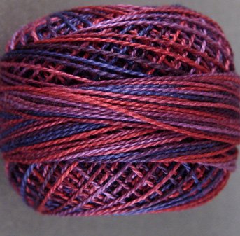 V16 - Violette di Parma Pearl Cotton size 8 Valdani Variegated Vibrant q6