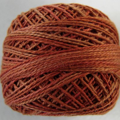O506 Cinnamon Swirl Pearl Cotton size 8 0506 Valdani Overdyed q6