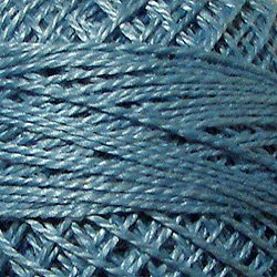 100 Light Denim Pearl Cotton size 8 Valdani Solid color q6