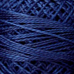 O515 Midnight Blue Pearl Cotton size 12 Valdani Overdyed 0515 q6