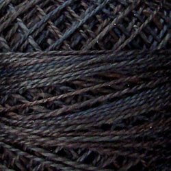 O511 0511 Black Sea Pearl Cotton size 12 Valdani Overdyed q6
