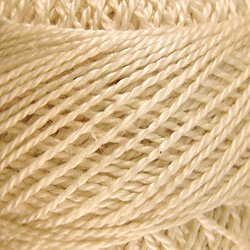 6 Natural Pearl Cotton size 8 Valdani Solid color q6