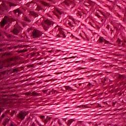 O522 Raspberry Pearl Cotton size 12 Valdani Overdyed 0522 q6