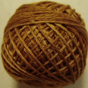 O571 Tea Honey Pearl Cotton size 12 Valdani Overdyed 0571 q6