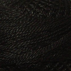 1 Black - Pearl Cotton size 12 - Valdani Solid color q6