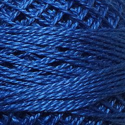 104 Deep Blue Pearl Cotton size 12 Valdani Solid color q4