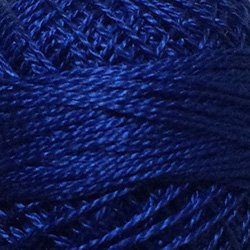 105 Luminous Rich Navy Pearl Cotton size 12 Valdani Solid color q4