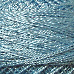 205 Soft Sky Blue Pearl Cotton size 12 Valdani Solid color q6