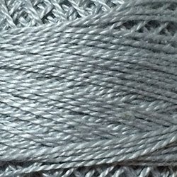 118 Pearl Gray Pearl Cotton size 12 Valdani Solid color q6