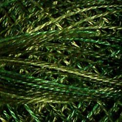 O526 Green Pastures Pearl Cotton size 12 Valdani Overdyed 0526 q6
