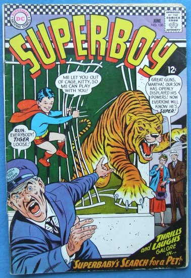 SUPERBOY NO 130 JUNE 1966 DC COMICS