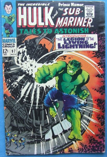 INCREDIBLE HULK & SUB MARINER NO 97 VOL. 1 NOVEMBER 1967 MARVEL COMICS