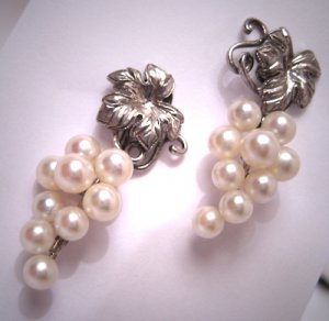 pearl mikimoto earrings grape antique categories jewelry