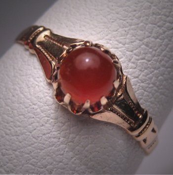 Antique Carnelian Ring Victorian Gold Estate Fine Jewel