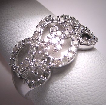 Vintage Diamond Wedding Ring Band White Gold Engagement