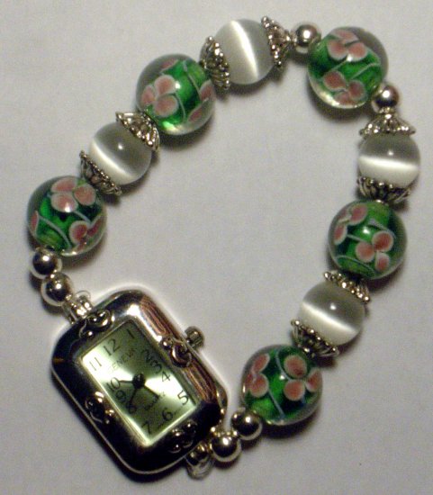 Gorgeous Green Lampworks Watch