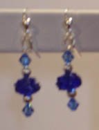 Cobalt Blue Lampworks earrings