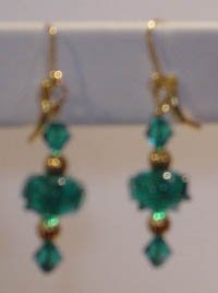Aquamarine Lampworks earrings