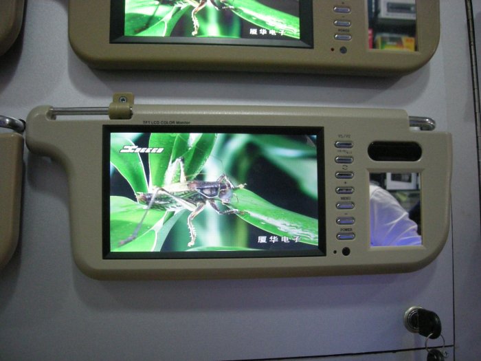 PAIR 8" Inch TFT LCD VISOR SUNVISOR MONITORS W/MIRROR