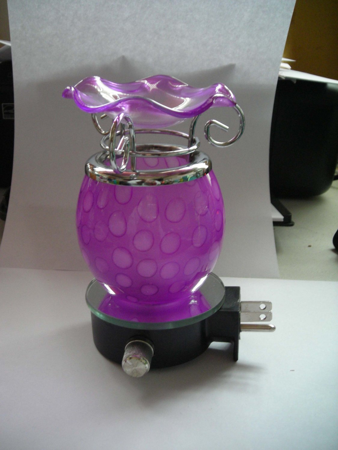 Purple Glass PLUG IN Nightlight TART WARMER
