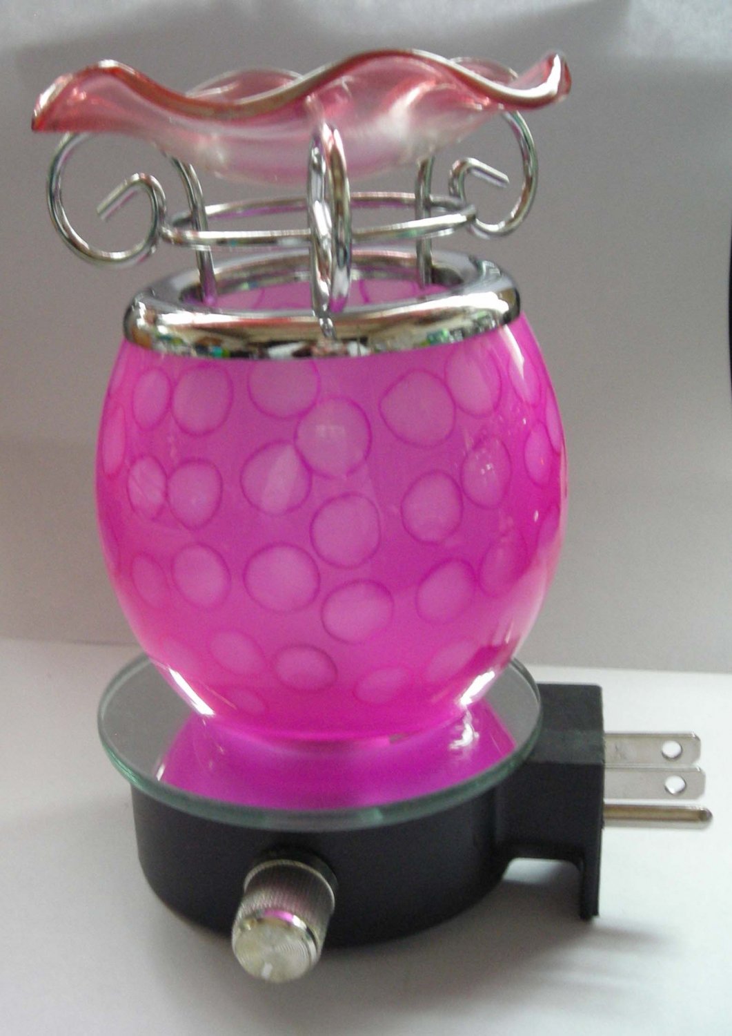 Pink Glass PLUG IN Nightlight TART WARMER