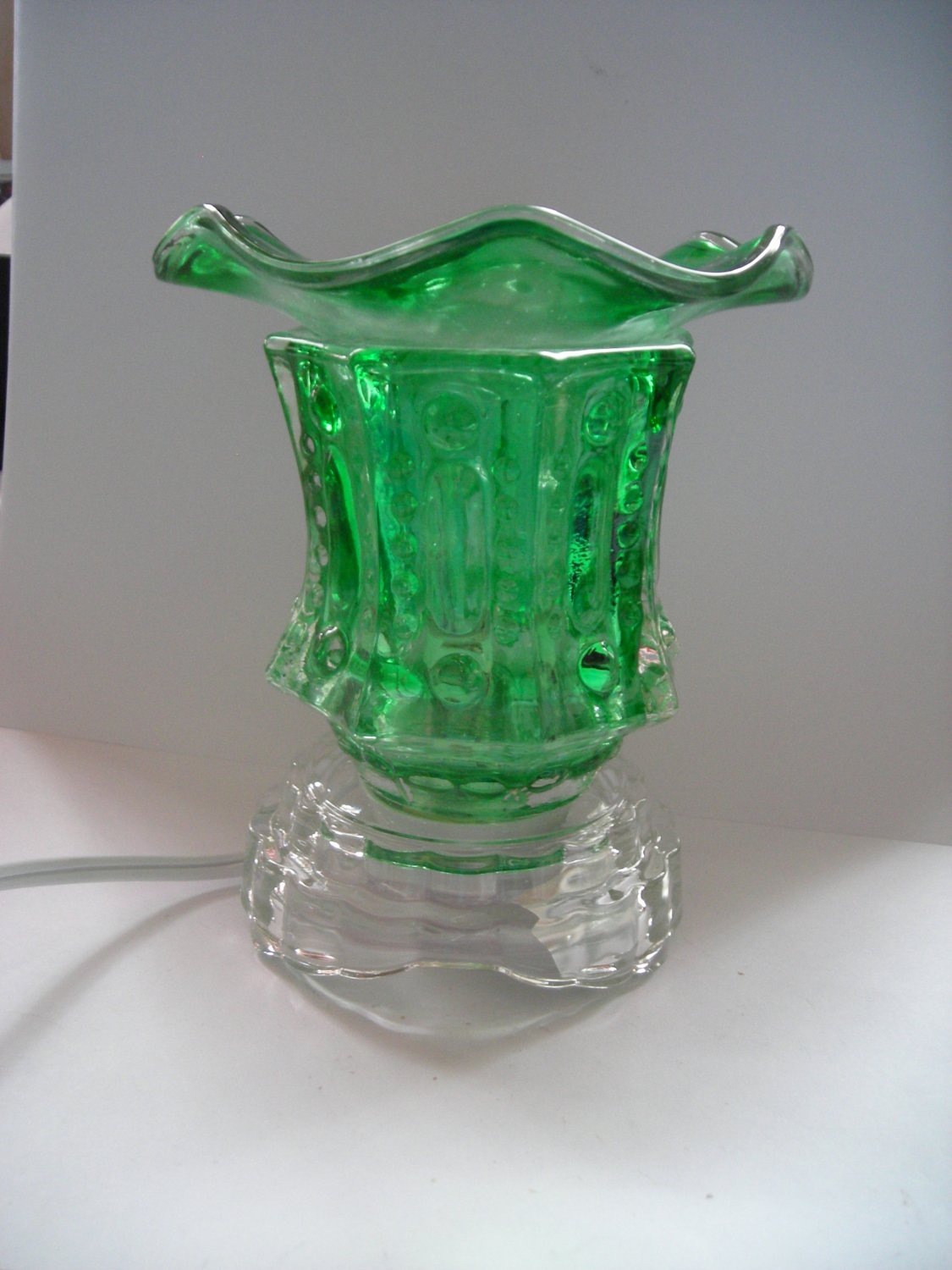 Green 218 ELECTRIC Wax OIL WARMER Crystal ELECTRIC OIL