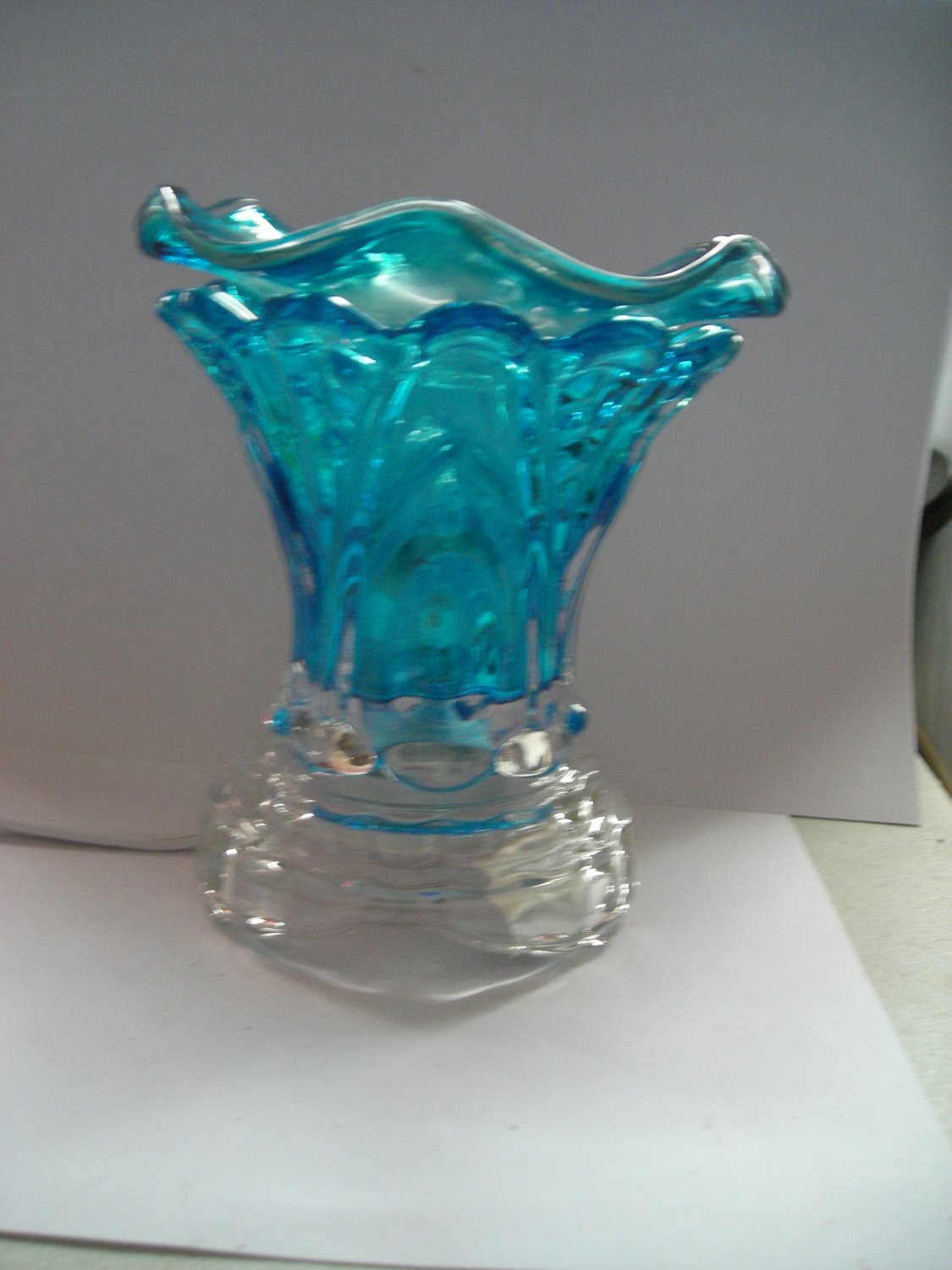 Blue 213 ELECTRIC Wax OIL WARMER Crystal ELECTRIC OIL