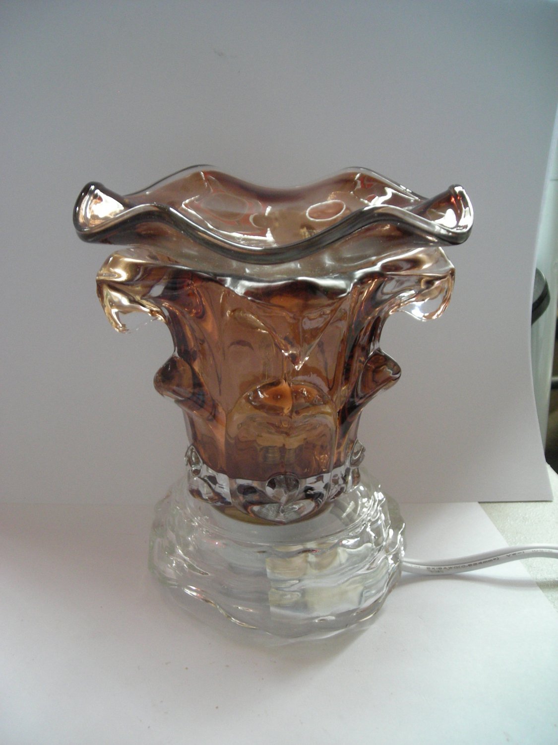 Brown 216 ELECTRIC Wax OIL WARMER Crystal ELECTRIC OIL