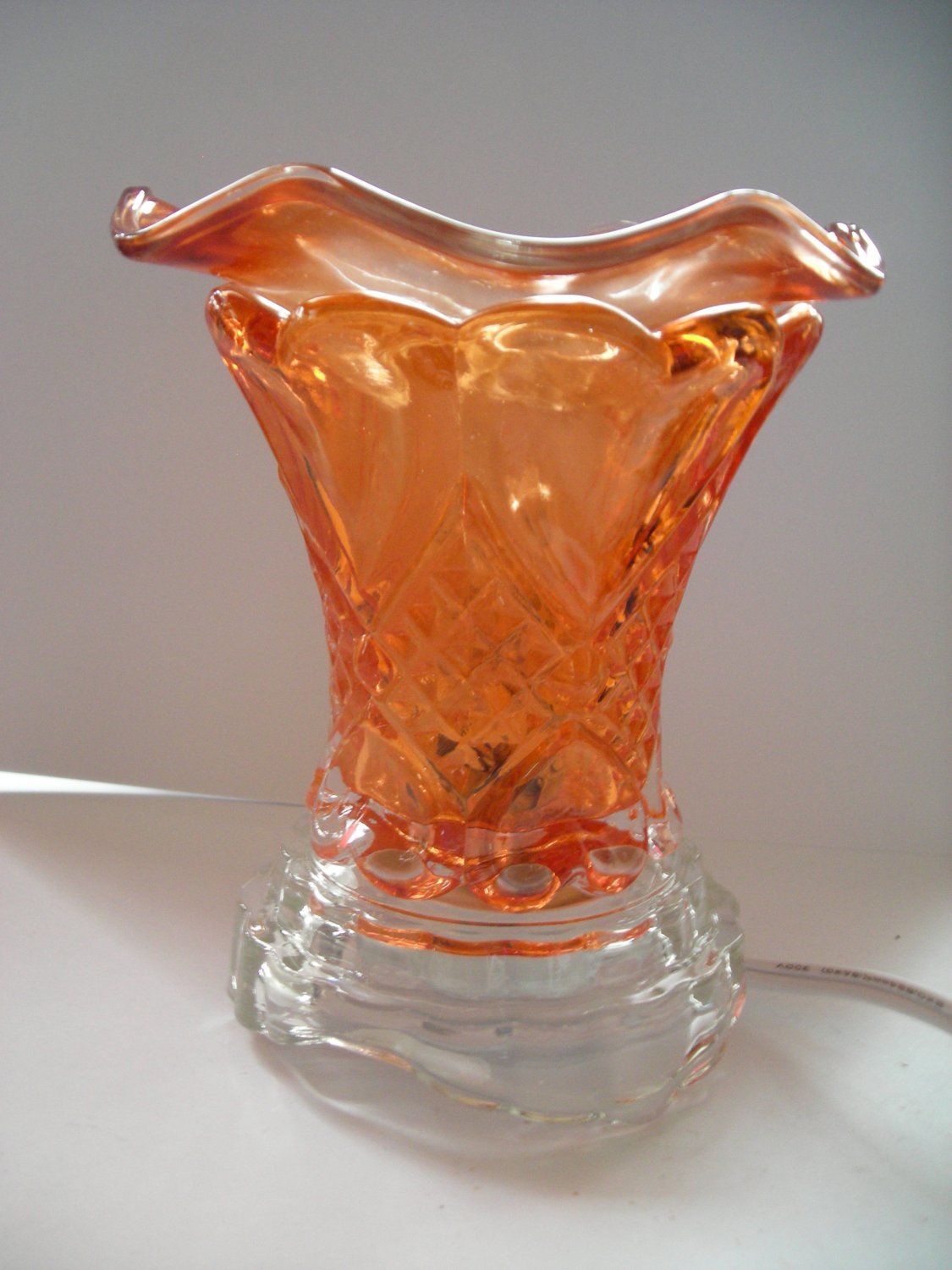 Orange 209 ELECTRIC Wax OIL WARMER Crystal ELECTRIC OIL