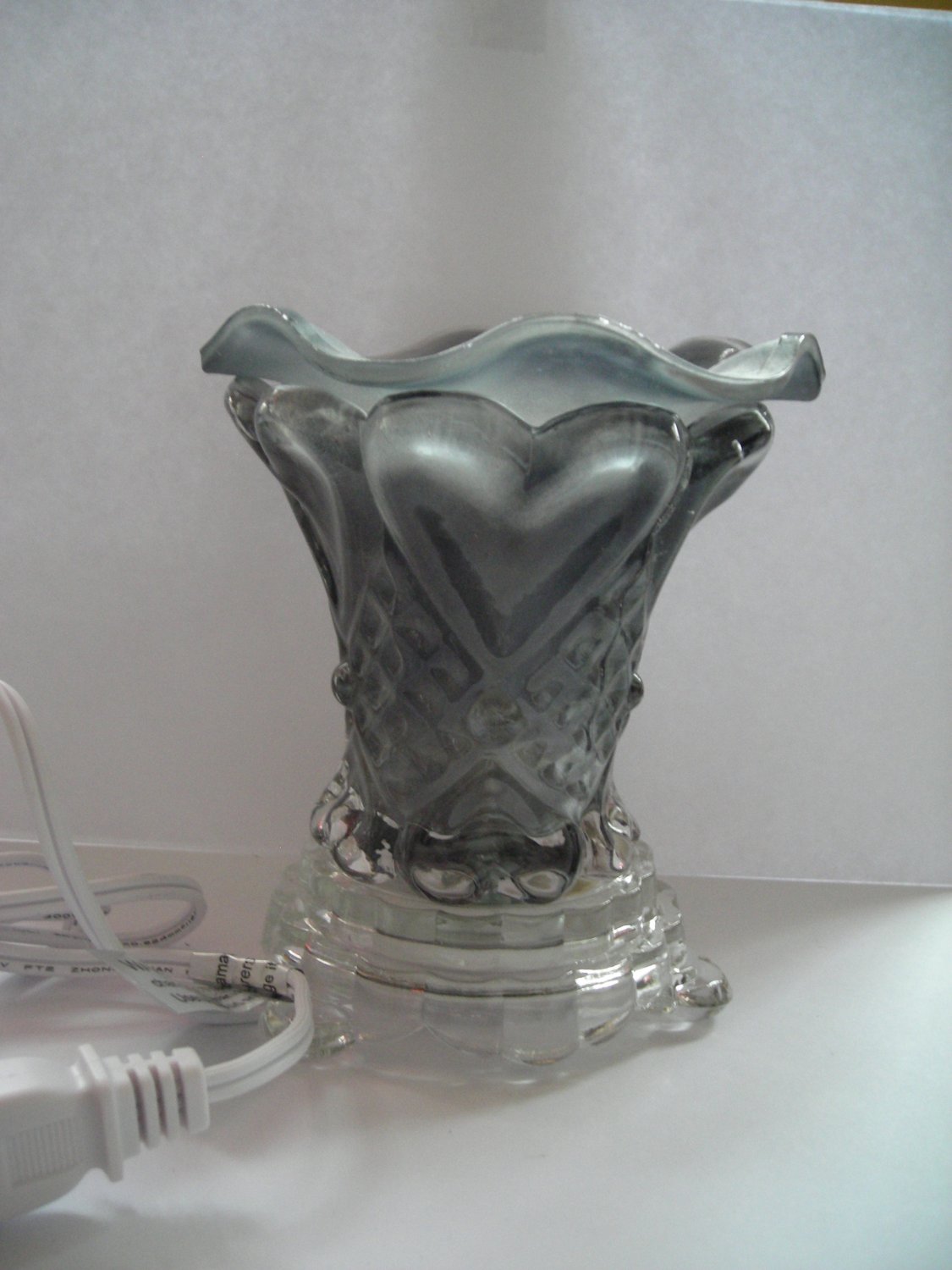 Black Victorian Crystal ELECTRIC OIL WARMER