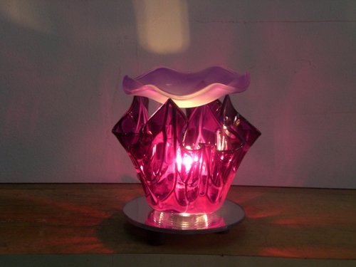 Pink Artsy Glass ELECTRIC OIL WARMER