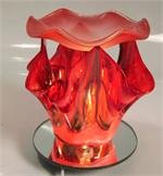 Red Artsy Glass ELECTRIC OIL WARMER